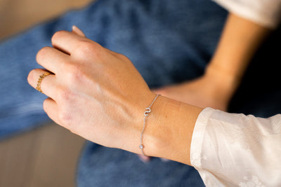 Birthstone bracelet: 1 stone + 1 letter - Olivia for Kids