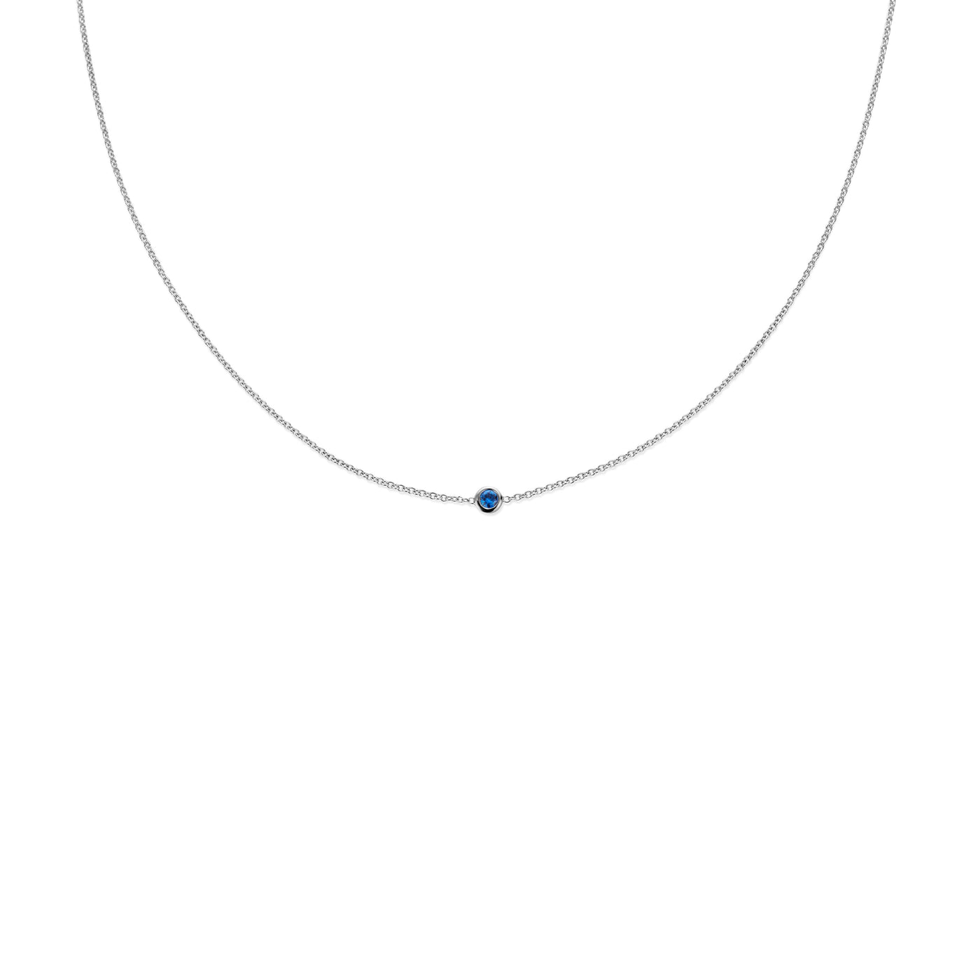 Birthstone Necklace: 1 stone - Olivia for Kids