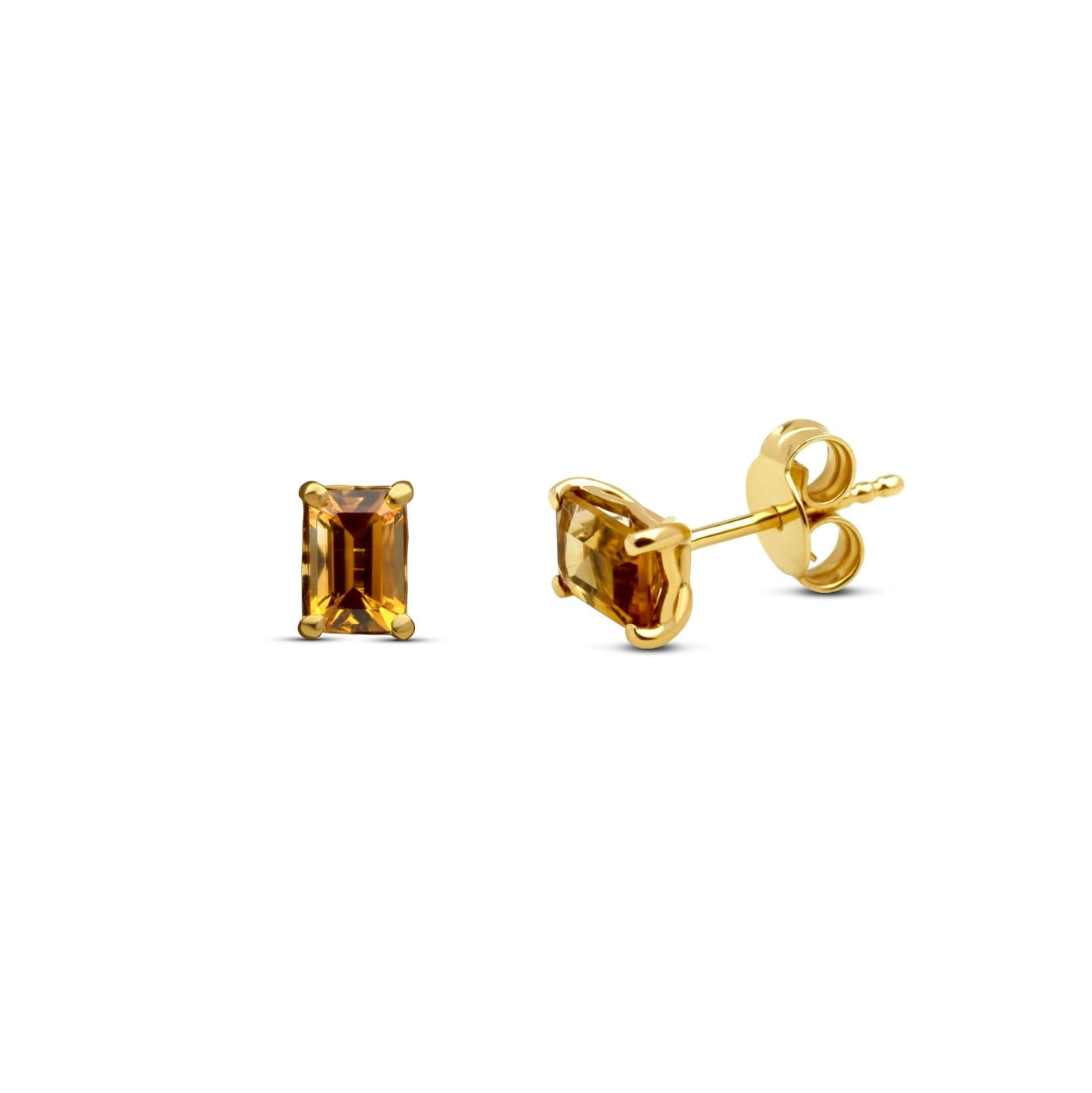 Emerald Birthstone Earrings (14kt) - Olivia for Kids