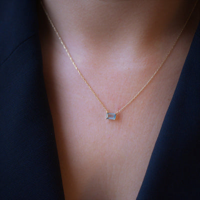 Emerald Birthstone Necklace - Olivia for Kids